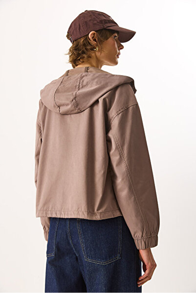 VENA Meggy Hooded Windbreaker Jacket - Mink