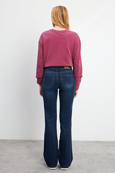 VENA Γυναικείο μπλε μαύρο τζιν Bootcut (LYOCEL) 11940bb-508