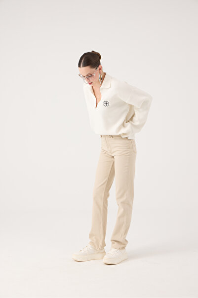 HOLLY LOLLY Bézs Sagrado Jean nadrág