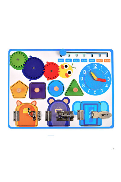 OEM Jucărie Montessori interactivă și educativă, tablă de activități senzoriale 5 în 1, 3 ani +