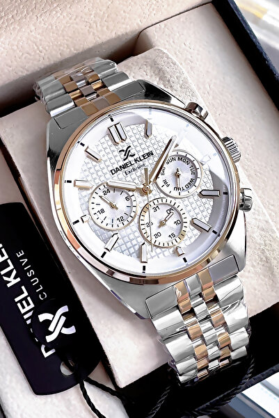 Daniel Klein Exclusive Orijinal Erkek Kol Saati Su Geçirmez Gümüş Renk Çelik ...
