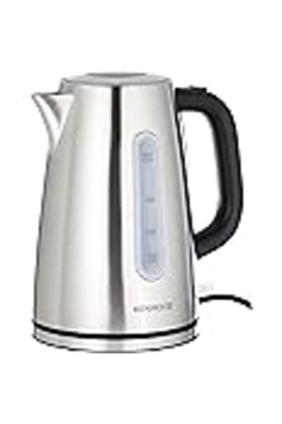 Kenwood 1.7L Stainless Steel Electric Kettle 3000W – Cordless, Auto Shut-Off, Mesh Filter, Silver/Black