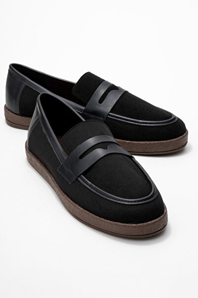 by selvi Lukka Shoes Чоловічі чорні замшеві лофери з гантом Livya