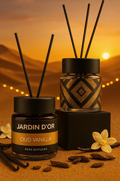 JARDIN D'OR Oud Vanilla Lux Reed Diffuser 120 ml / Çubuklu Oda Kokusu