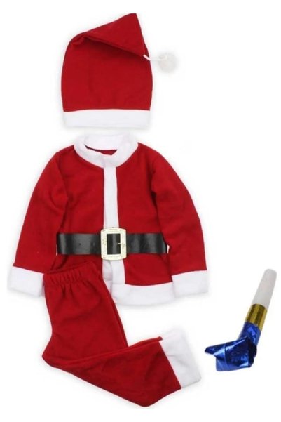Yumak Bebek Ürünleri Bebek & Çocuk Noel Baba Kostümü Kaliteli ve Renkli %100 Pamuk -