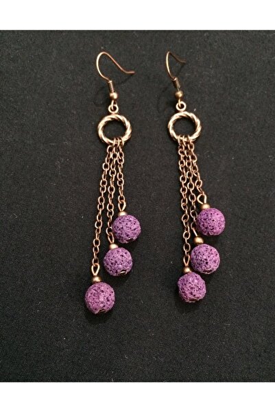 Birtakı'm Şeyler Authentic Lava Stone Handmade Earrings