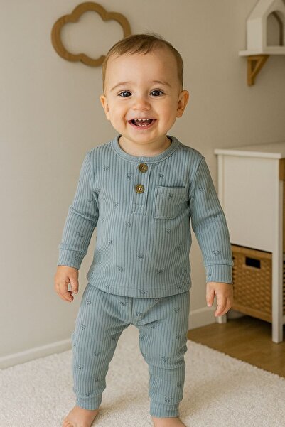 Luna Kids Store طقم مكون من قطعتين من القطن بنسبة 100% بنمط دمية جون التيدي ب...