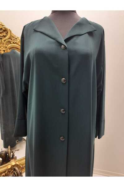 GigiTex Crepe Front Buttoned Special Design Ferace Pardessu