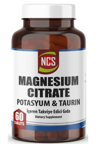 NCS Magnezyum Sitrat 4 Lü Form 60 Tablet (POTASYUM KALİUM) & Vitamin B6 Magnesium Citrate Taurin