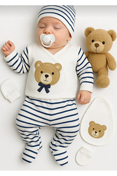 Bombinoo مجموعة ملابس تيدي بير الفاخرة لحديثي الولادة من المستشفى هي منتج معب...