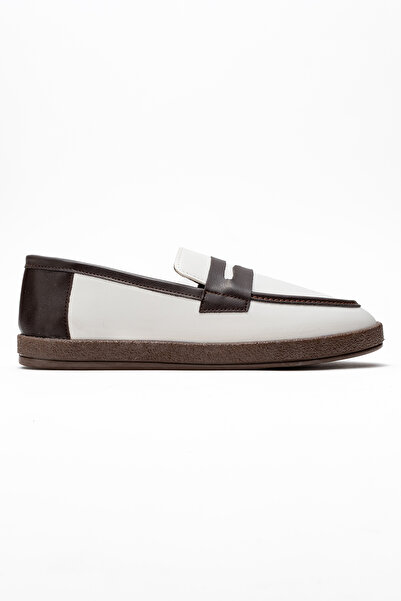 by selvi Lukka Shoes Livya Чоловічі білі лофери зі штучної шкіри з ганчіркою