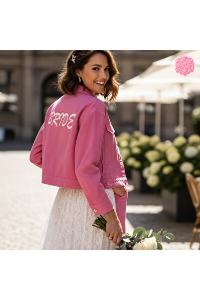 BRIDEIST WEDDING CO Bride Yazılı Ceket | Taş Püsküllü Bachelorette Ceket | Pe...