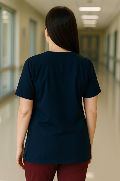 mirach 4-Pocket Nurse and Doctor Scrubs Single Top Uniform Hospital Surgical Uniform Comfortable Medical Clothing