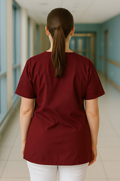 mirach 4-Pocket Nurse and Doctor Scrubs Single Top Uniform Hospital Surgical Uniform Comfortable Medical Clothing