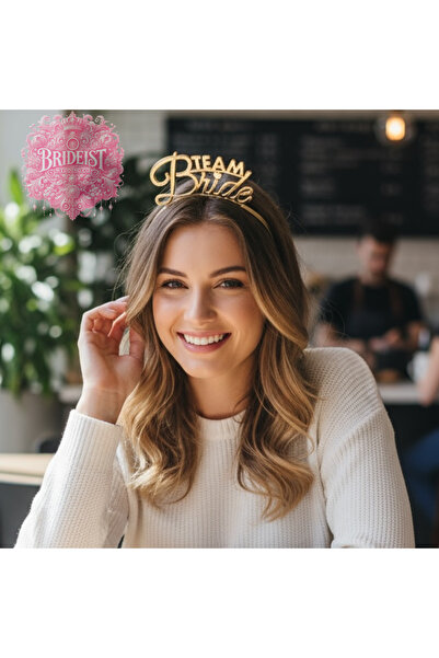 BRIDEIST WEDDING CO Gold Team Bride Written Crown |   Bachelor Party Crown | ...