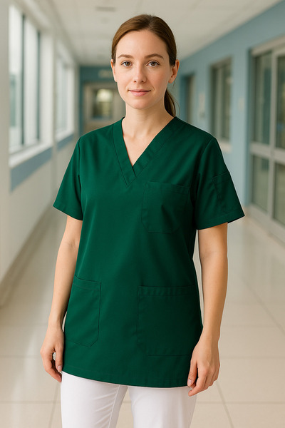 mirach Uniforme pentru asistentă medicală și medic cu 4 buzunare, uniformă unică, uniformă chirurgicală pentru spital, îmbrăcăminte medicală confortabilă