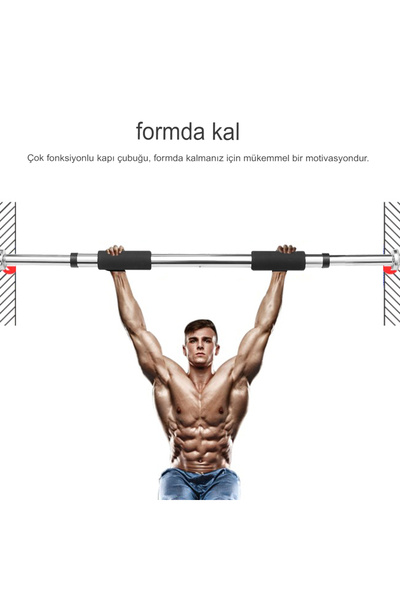 Reidan Barfiks Demiri Kapı Barı Koridor 60-100cm Koridor Barfiksi Barfix Spor Aleti Demiri Barfiks Çubuğu