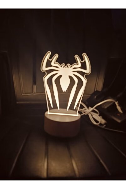 SPIDERMAN Creative Spiderman LED Lamp for Kids and Teens Yellow