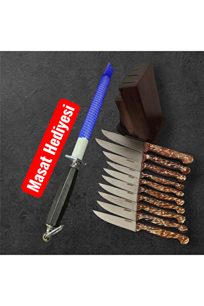 Krc Knife Kütüklü Sürmene 10'lü Bıçak Seti