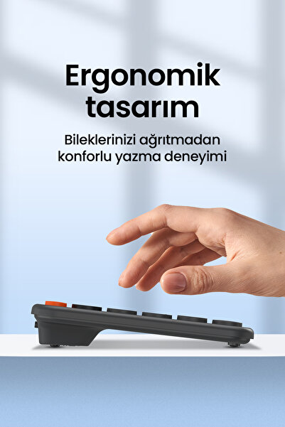 Daxi MK350 Creator Pro Combo Sessiz 3 Kanallı Bluetooth + 2.4G Wireless Türkçe Q Klavye Mouse Seti