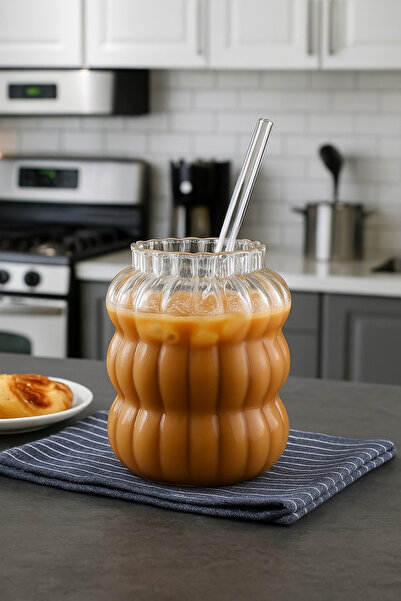 Kezze Isıya Dayanıklı Borosilikat Katlı Uzun Burgu Şeklinde Bardak | Kahve Ve...