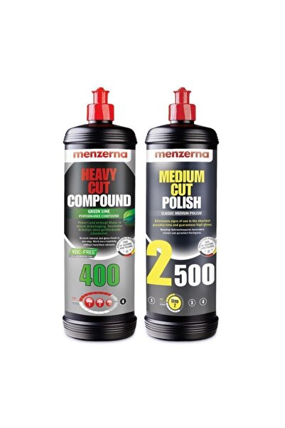 Menzerna Green 400 Çizik Giderici & Medium Cut 2500 Set 2 X 1 Lit