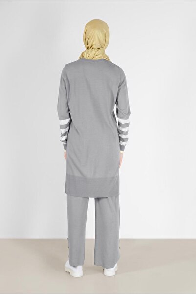 Alvina STRIP DETAILED DOUBLE PANT WITH POCKETKnitwear Suit 42124