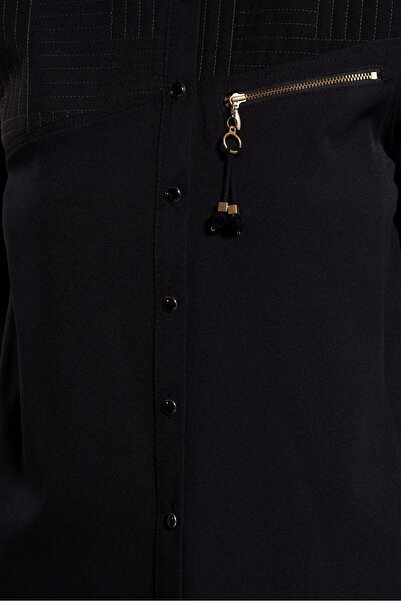 Alvina 45103 Model Shirt Collar Testicular Tunic