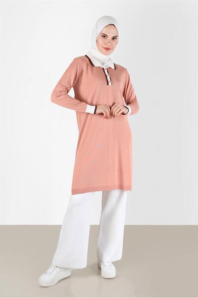 Alvina POLO NECK RIBBANED KNITWEAR TUNIC 42108