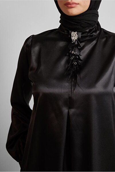 Alvina Brooch Satin Tunic 45589