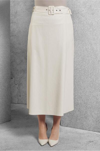 Alvina KEMERLİ SUNİ DERİ ETEK 60629