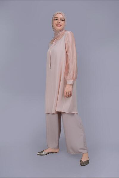 Alvina Bead Embroidered Baby Collar Tunic - 40796