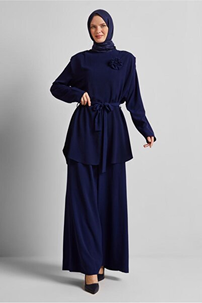 Alvina Brooch Detail Trousers Suit 44758