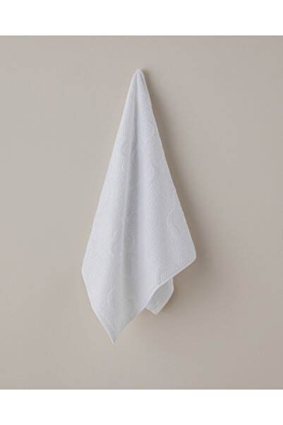 English Home Velvet Bloom Cotton Face Towel 50X80 cm White