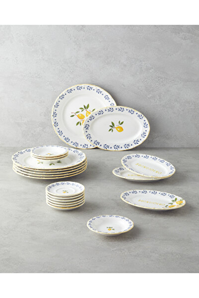 English Home Lemony Porselen Kahvaltı Takımı 20 Parça 6 Kişilik Sarı