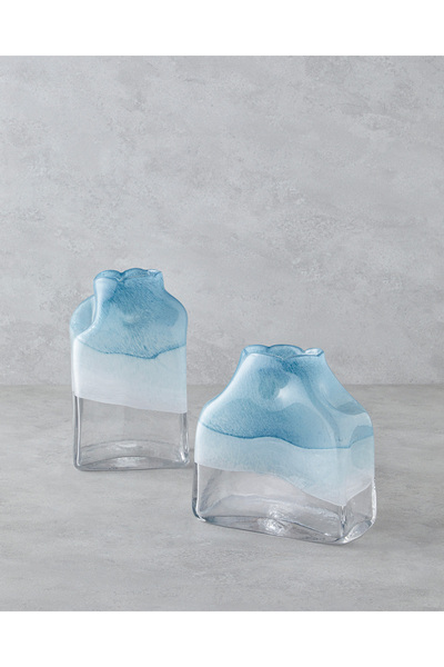 English Home Coastal Vazo 15x10x26 cm Mavi