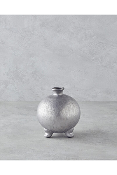 English Home Κεραμικό Βάζο Tresa 17 cm Ασημί