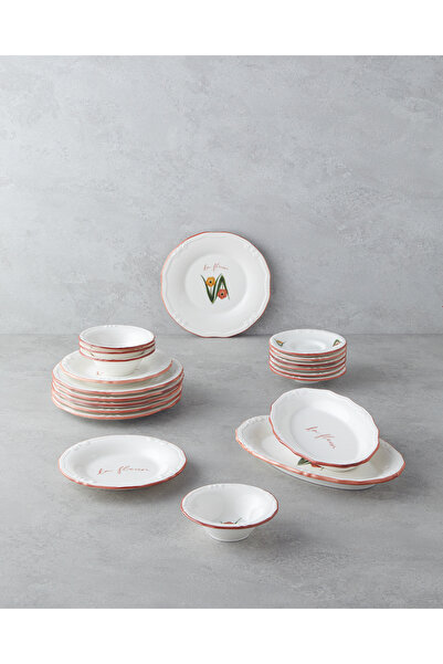 English Home Fleur Porselen Kahvaltı Takımı 20 Parça 6 Kişilik Renkli