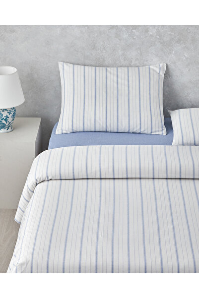 English Home Subtle Waves Yarn Dyed Single Duvet Cover Set 160X220 cm Blue