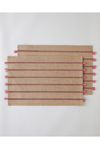 English Home Fringe Jüt 2'li Amerikan Servis 30x45 cm Pembe