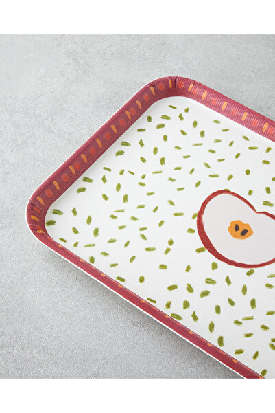 English Home Malic Melamin Kaydırmaz Tepsi 20x28,5 cm Kırmızı