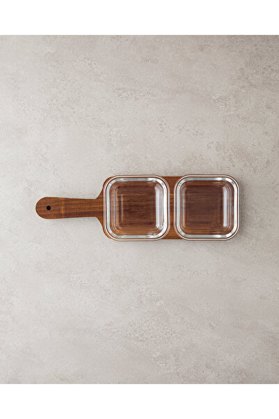 English Home Artistry Acacia-Cam 3 Piece Presentation Tray 36X11X6 cm Coffee