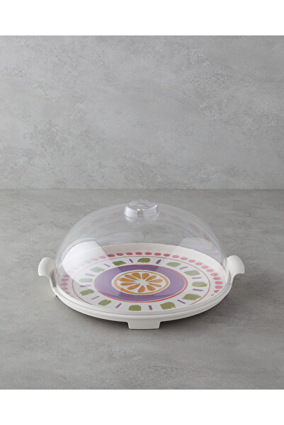 English Home Lemon Melamine Cake Stand 30 cm Colorful