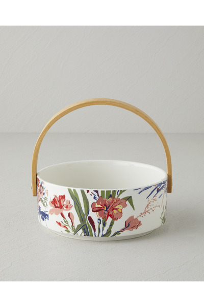 English Home Garden Serenity Stoneware Sunumluk 17x7 cm Siyah - Beyaz