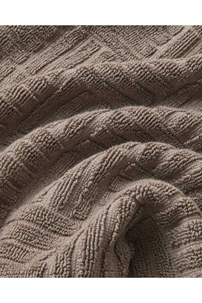 English Home Panera Pamuk Ayak Havlusu 50x85 cm Sisli Kahve