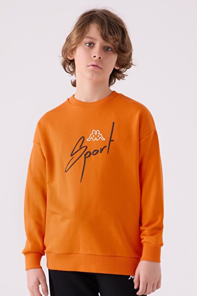 Kappa Orange Kids Sweatshirt - 351V2Pw Model
