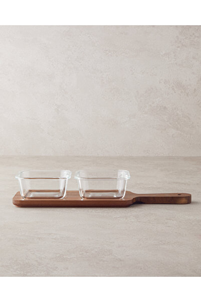 English Home Artistry Acacia-Cam 3 Piece Presentation Tray 36X11X6 cm Coffee