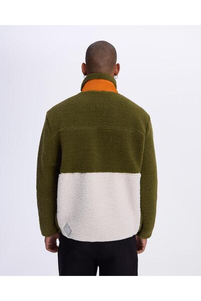 Kappa Hanoran Erkek Haki-Ekru-Turuncu Regular Fit Sherpa