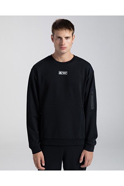 Kappa Αυθεντικό ανδρικό φούτερ Karan σε μαύρο Oversize Fit