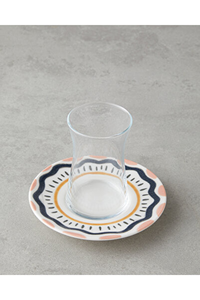 English Home Alvina Porselen 12 Parça 6 Kişilik Çay Seti 165 ml Mavi - Pembe